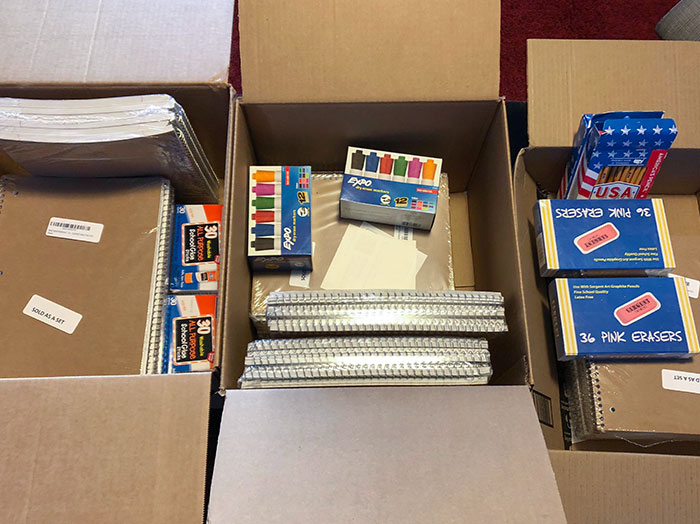 My Neighbor Sent Me Three Boxes Of School Supplies For My Classroom. School Starts On Tuesday. They Just Showed Up Today
