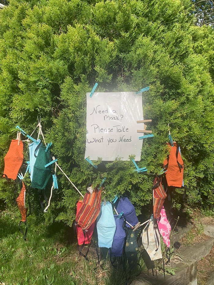 My Retired Neighbor Is Making Masks And Giving Them Away For Free To The Community