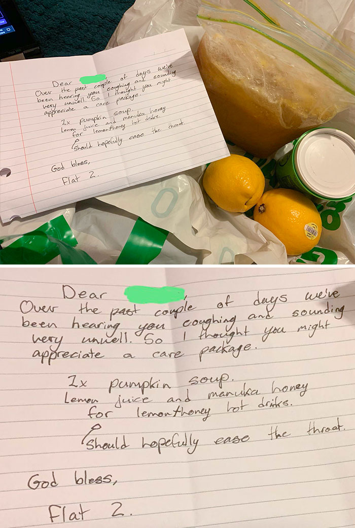 Been Sick With A Nasty Cough Recently And The Flat Next Door Gave Me A Care Package