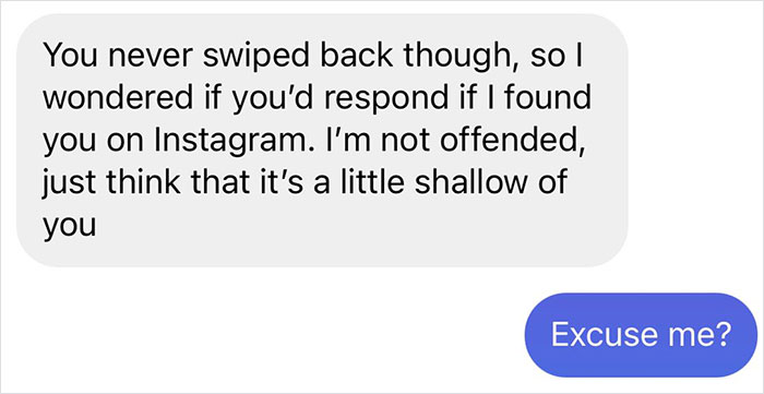 Guy Tracks Down A Woman Who Ignored Him On A Dating App To Complain About It, But She Puts Him In His Place Guy Tracks Down A Woman Who Ignored Him On A Dating App To Complain About It, But She Puts Him In His Place