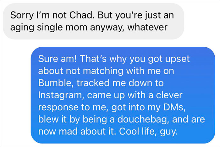 Guy Tracks Down A Woman Who Ignored Him On A Dating App To Complain About It, But She Puts Him In His Place