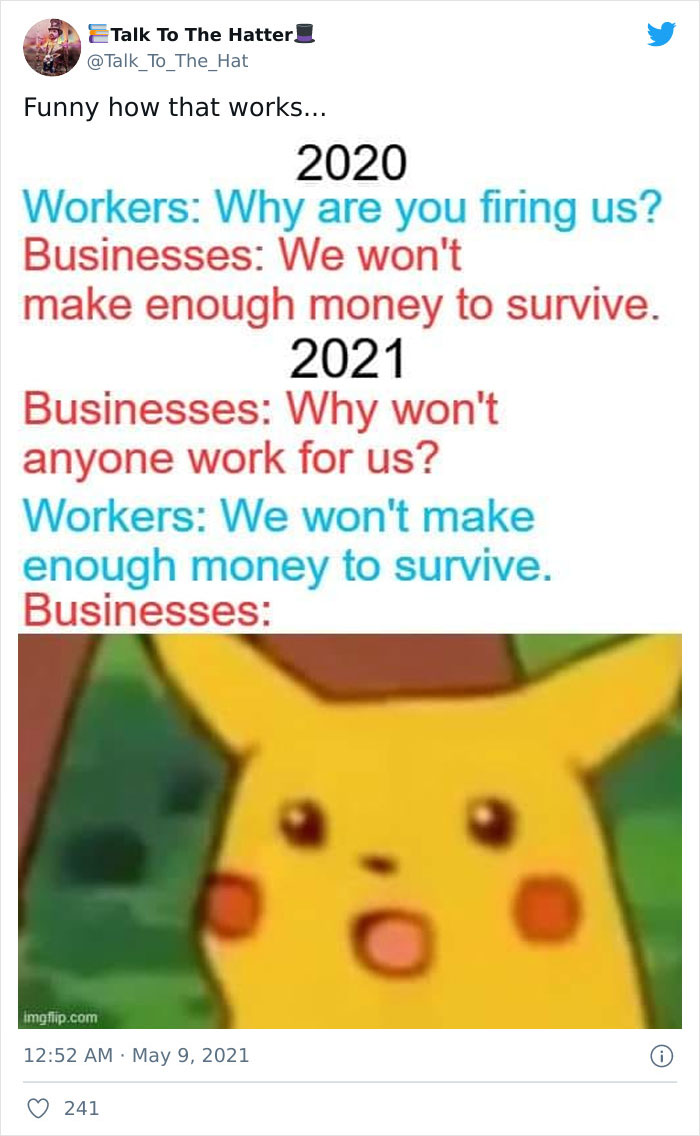 Workers Make Truthful Signs About Why Employers Are Facing Staff Shortages Workers Make Truthful Signs About Why Employers Are Facing Staff Shortages