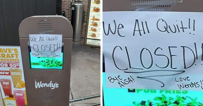 Workers Make Truthful Signs About Why Employers Are Facing Staff Shortages