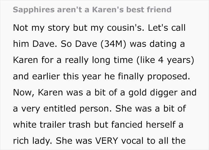 Man Gifts His Gold-Digger Girlfriend A Fake Diamond Ring, Accidentally Gets His Revenge After She Attempts To Sell It Man Gifts His Gold-Digger Girlfriend A Fake Diamond Ring, Accidentally Gets His Revenge After She Attempts To Sell It