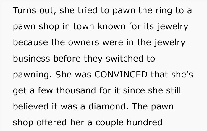 Man Gifts His Gold-Digger Girlfriend A Fake Diamond Ring, Accidentally Gets His Revenge After She Attempts To Sell It