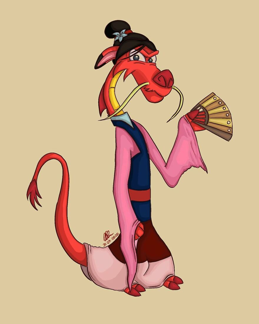 Mushu As Mulan