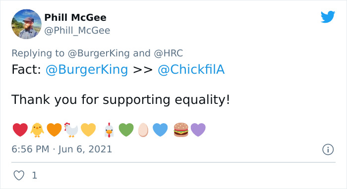 Chick-Fil-A Get Called Out By Burger King With Their Promise To Donate 40 Cents To LGBTQ+ Causes From Each Chicken Sandwich They Sell Chick-Fil-A Get Called Out By Burger King With Their Promise To Donate 40 Cents To LGBTQ+ Causes From Each Chicken Sandwich They Sell