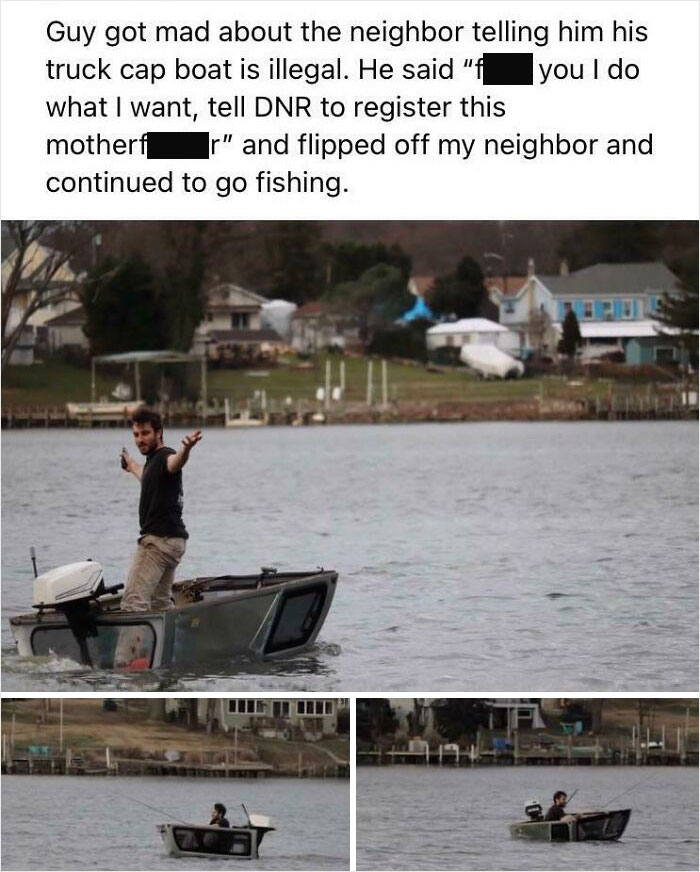 Mad Angler With Mad Homemade Vessel