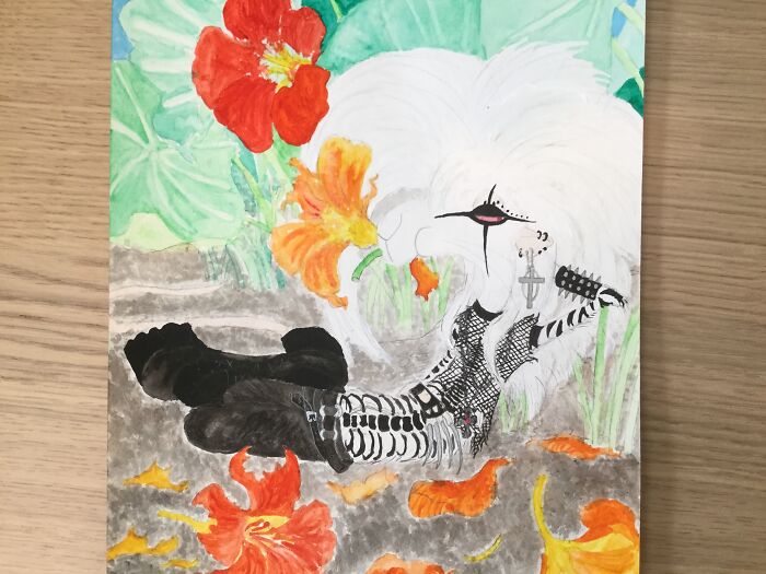 Is This Deathrock Rat Creature Eating Nasturtiums Weird? 😅 Guess Other People Might Find Him A Bit Weird Lol