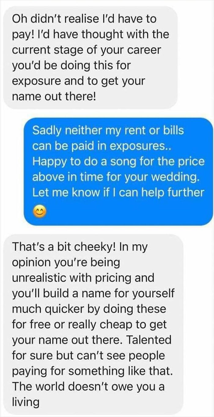 Give Me A Free Wedding Song