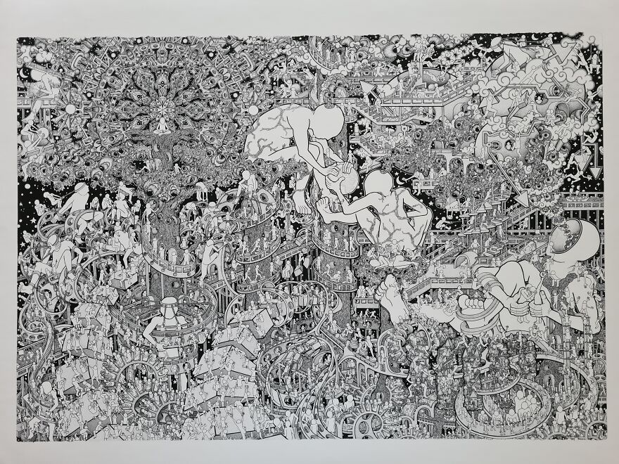 I Spent A 1000+ Hours On A Fineliner Drawing Called 'Recalibration' I Spent A 1000+ Hours On A Fineliner Drawing Called 'Recalibration'