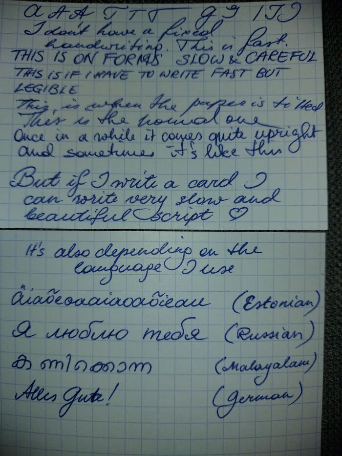 I Don't Have A Fixed Handwriting So It Looks Quite Messy