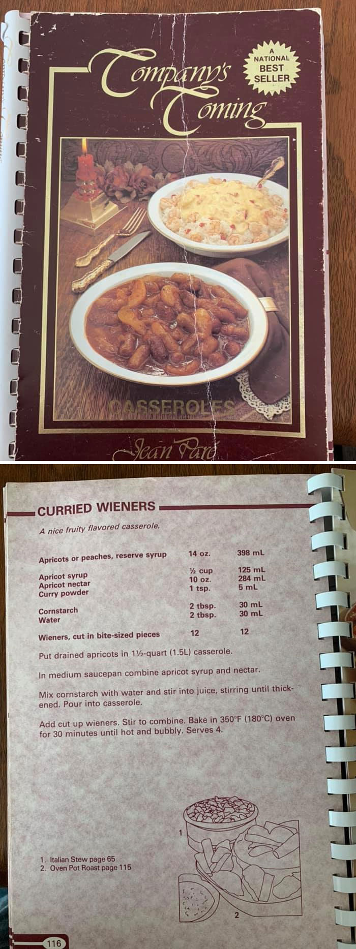 So, The Company’s Coming Cookbooks Were A Huge Hit In Canada In The 1980s. You Could Buy Them At Every Drug Store, Grocery Store And Department Store. Probably Even Larger Gas Stations And The Most Canadian Of All Stores - Canadian Tire. Lots Of Canned Soup Involved In The Recipes. Some Are Actually Pretty Good. And Then There Is This Gem: