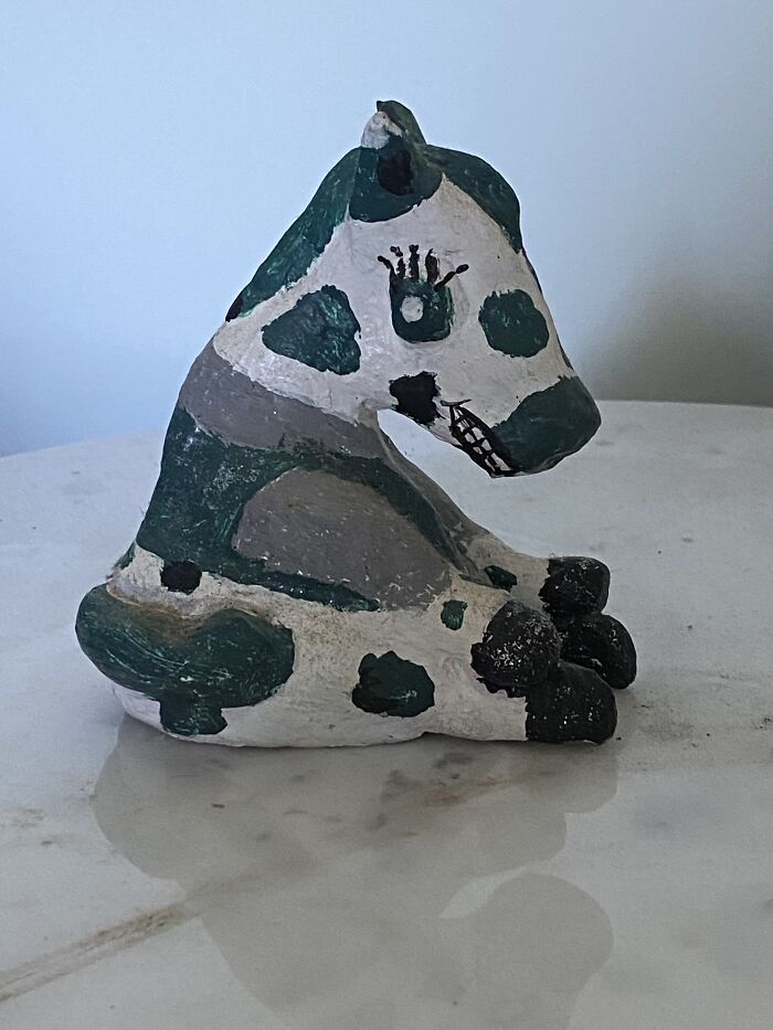 This Creepy Clay Horse