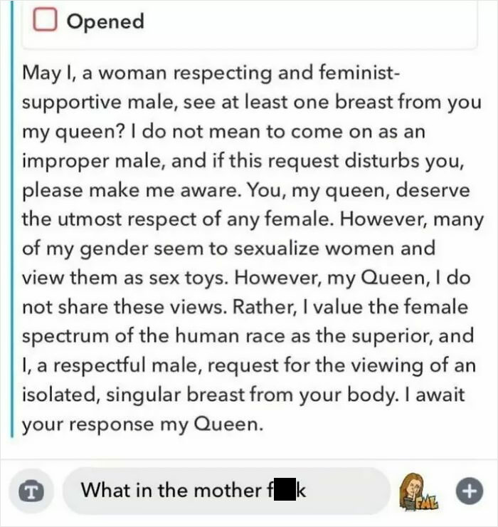 Just Looking For A Single Crumb, M'lady