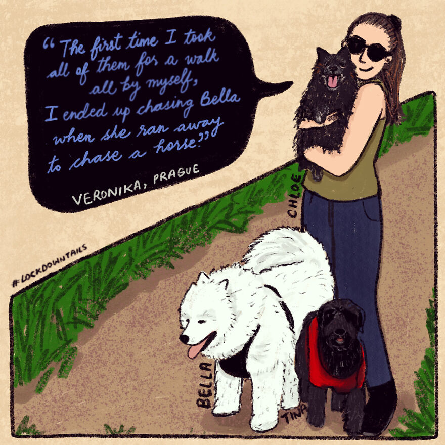 I Made A Series Of Illustrations Of Pet Parents In Lockdown