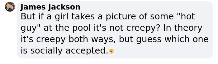 Woman Confronts A Creepy Guy Taking Photos Of Her And Her Friend At The Pool, Divides The Internet