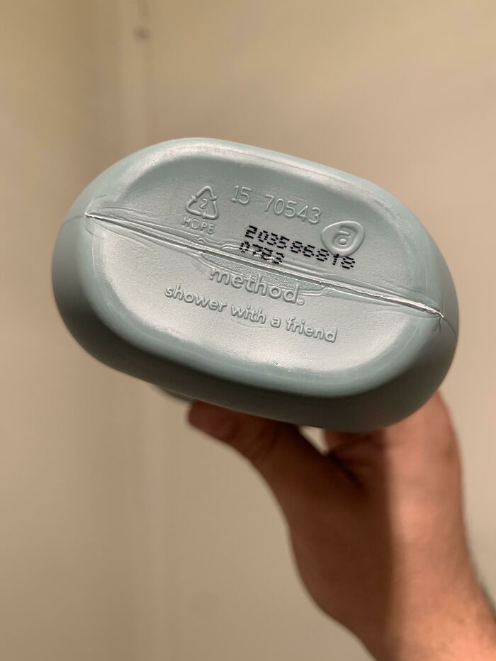 Found This On The Bottom Of My Body Wash. Not The Worst Idea