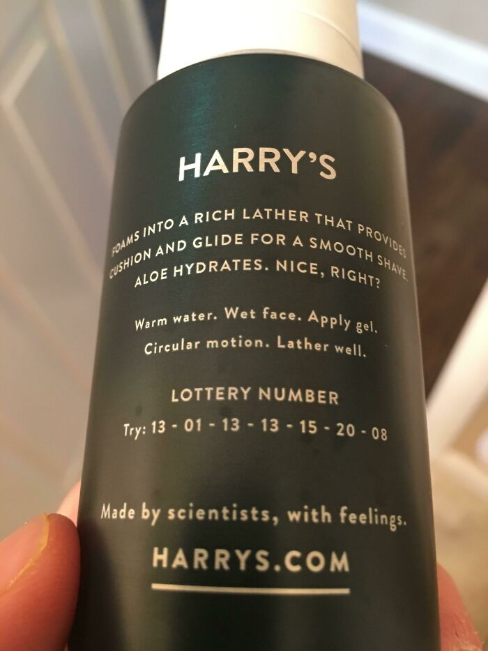 This Shaving Cream Has Lottery Numbers, And More