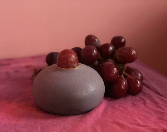 A Ceramic Vase I Made To Display My Most Prized Grape