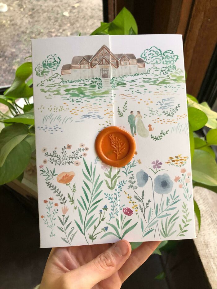I Made My Own Wedding Invitation And Am So Happy With How They Turned Out!