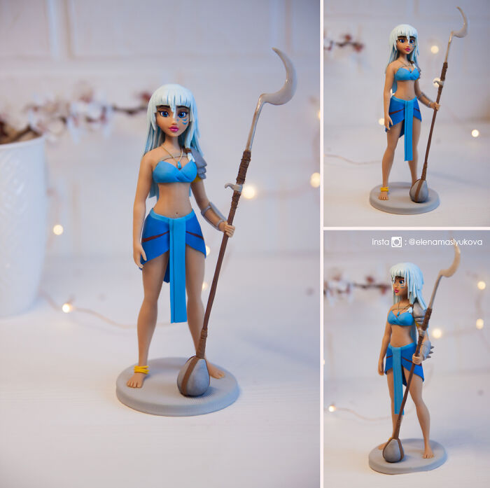 My Kida From Atlantis. Polymer Clay. Is She A Badass ?