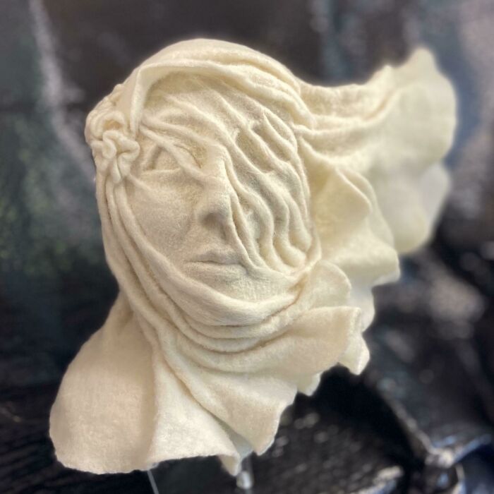 When The Veil Is Torn Away. Life Sized Needle Felted Wool Sculpture Made By Me. Thanks For Looking!