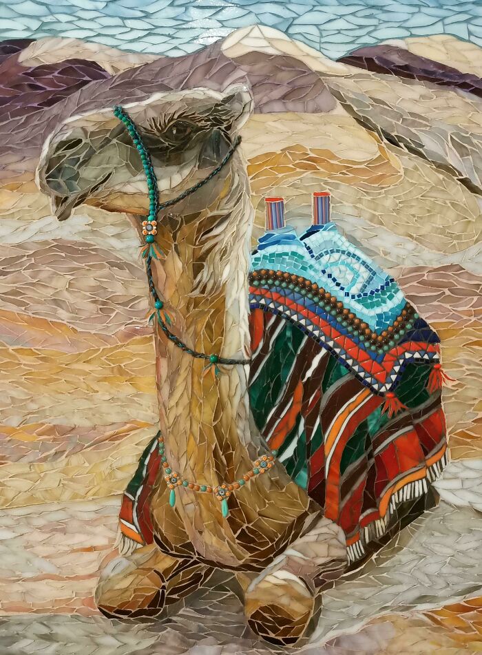 I'm Very Proud Of My Mum. This Is Her Newest Mosaic. "Camilla Of The Desert"