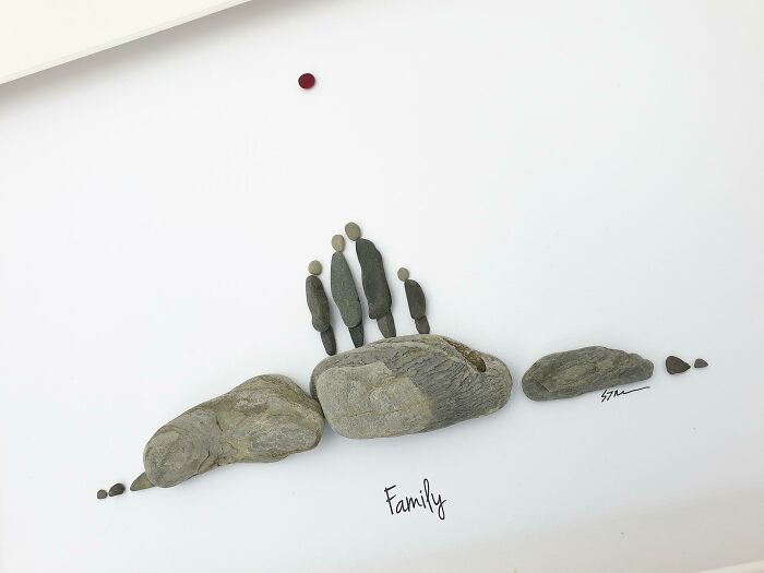 I've Been Working On Some More Of My Little Pebble People