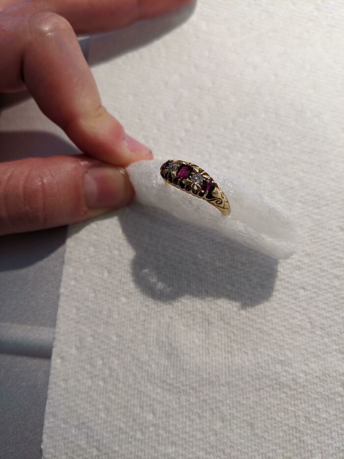 An 18 Karat Gold Ring I Found At My Late Grandmother's House - No Idea Anything About It. But A Beautiful Ring So I Thought I Would Share