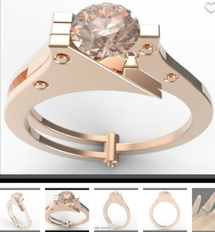 Handcuff Engagement Ring? That's It. I'm Ring Shaming. It Was Recommended To Me On Etsy