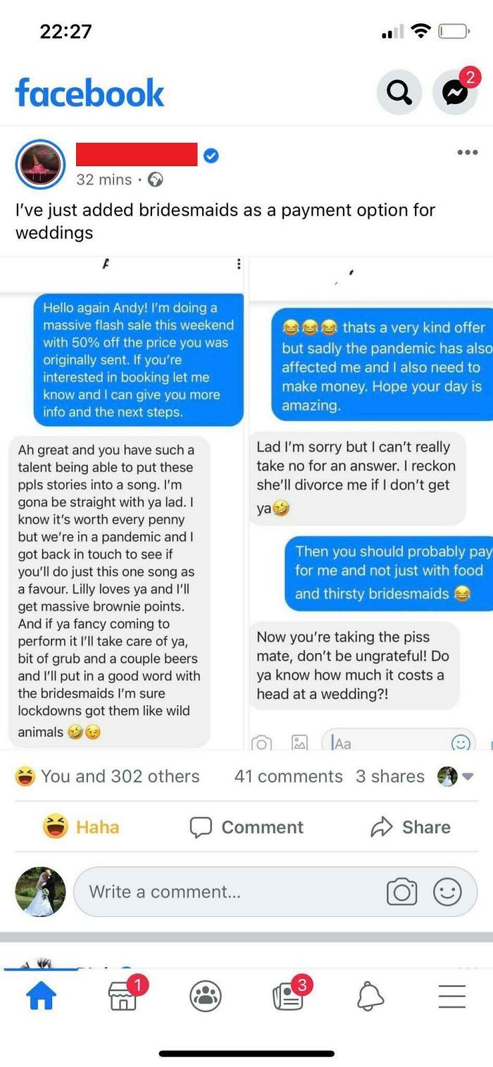 Perform At My Wedding, I’ll Pay You In Bridesmaids