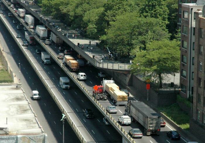 The Cantilevered Portion Of The Brooklyn Queens Expressway
