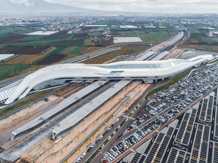 Napoli Afragola High Speed Rail Station In Italy