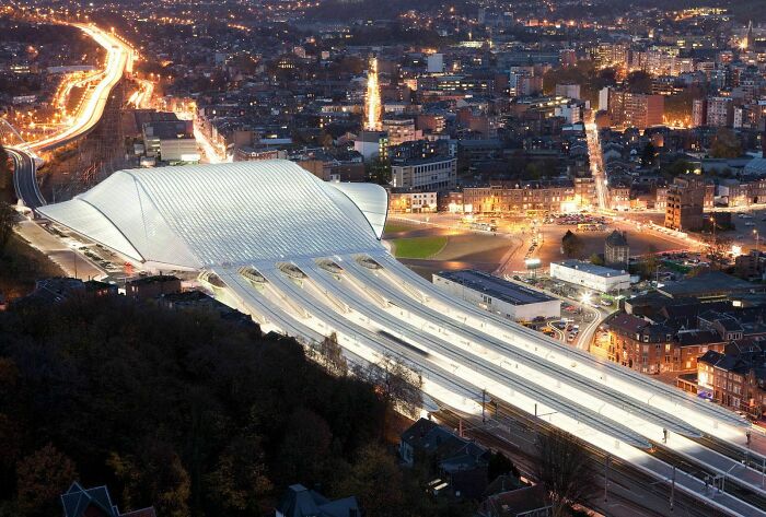 Liège-Guillemins Train Station In Belgium. It Is Hard To Find A Photo That Captures This Place!