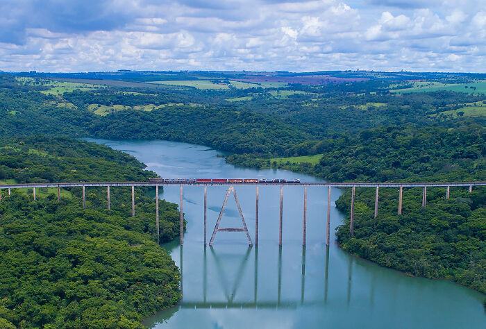 Railroad Bridge In Brazil