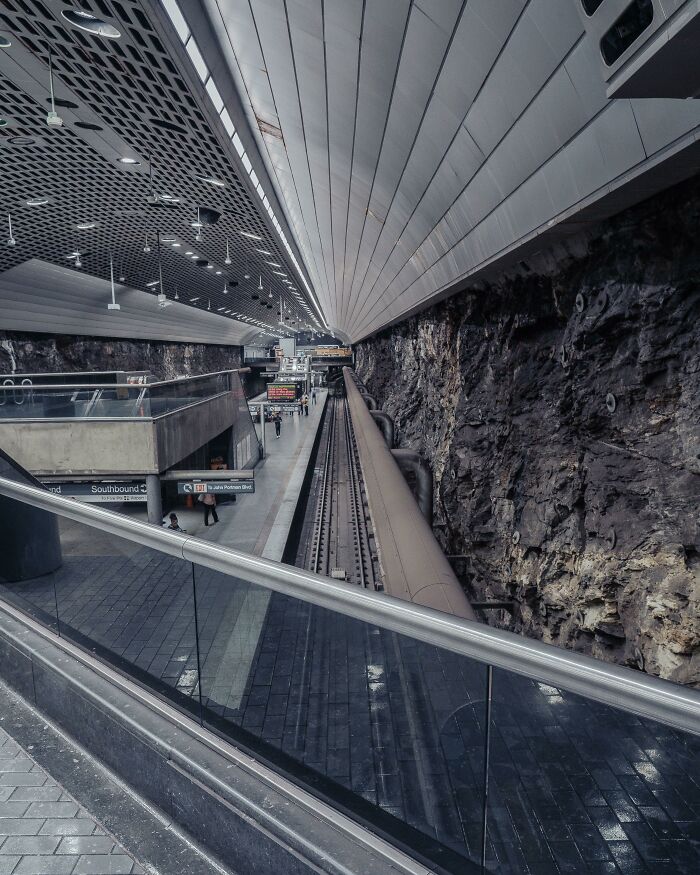 Peachtree Center Transit Station In Atlanta. At 120 Feet Below Downtown It Is Atlanta's Deepest Marta Station And It Is Massive