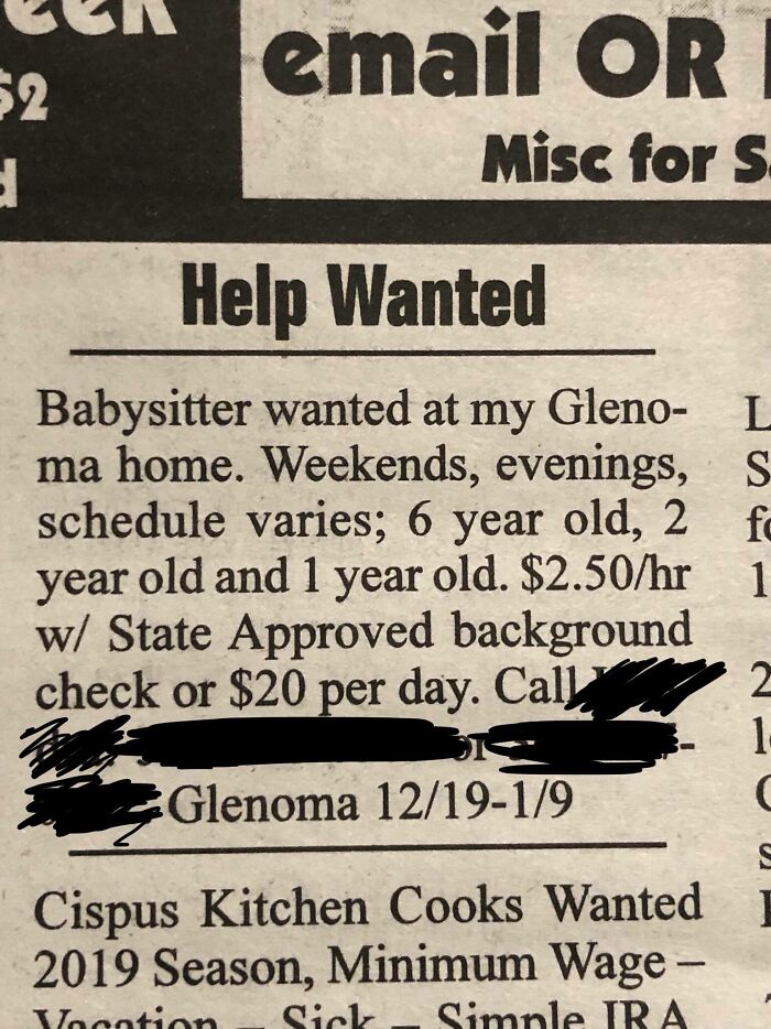 Babysitter Needed: 3 Kids, $2.50/Hr