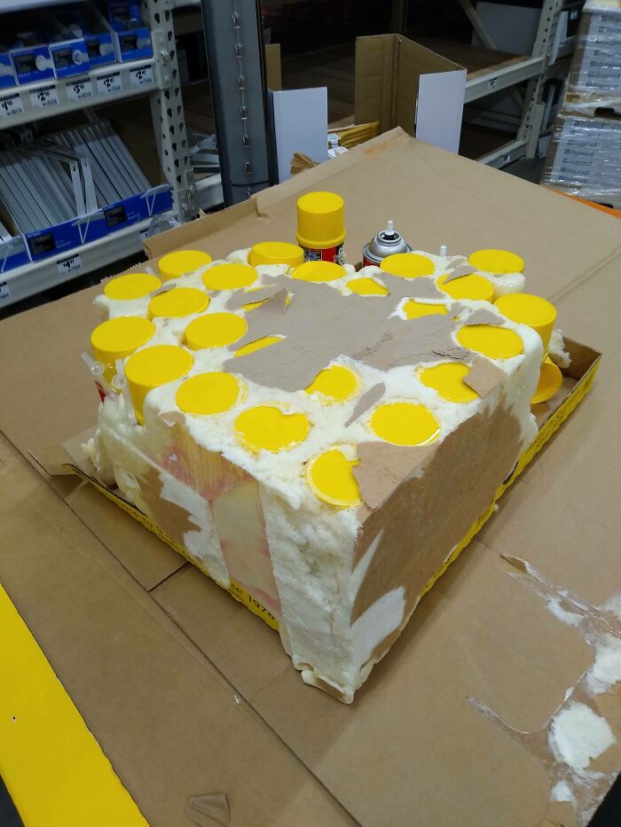 This Exploded Can Of Foam Spray