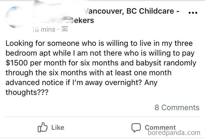 Pay My Rent And Babysit For Me Too