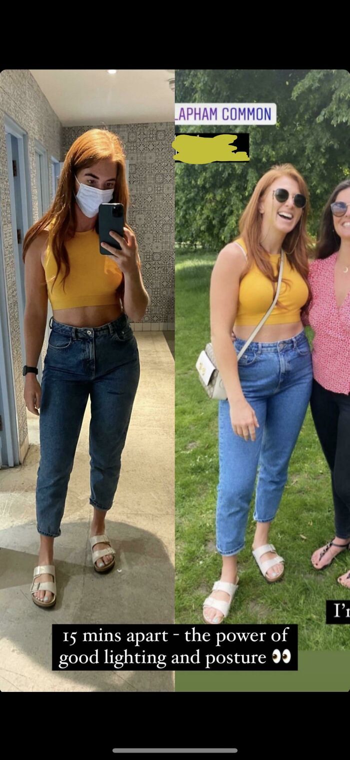 I Love When People Show The Difference Of Good Lighting And Angles - Reminds Me Not To Be Hard On Myself