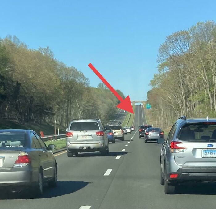 Two People On The Highway Drove Next To Each Other At 55 Miles An Hour For Several Miles, Causing A Huge Line Of Cars To Build Up Behind Them