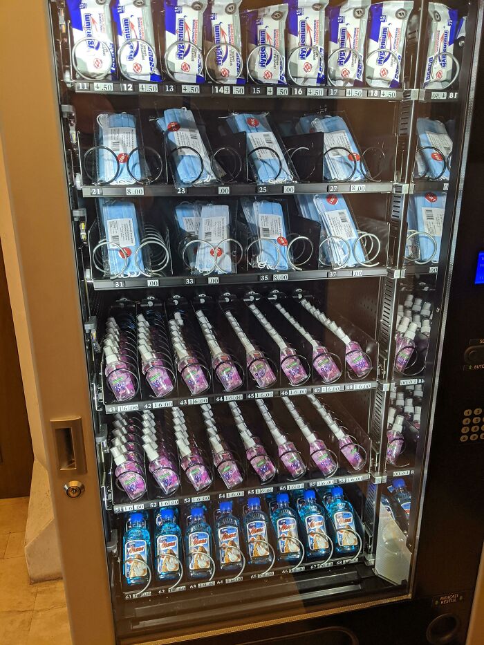 Mask And Disinfectant Vending Machine In Bucharest