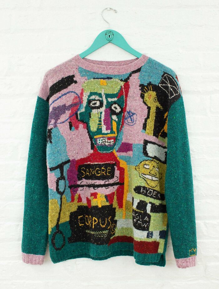 I Love Basquiat Art And I Created A Sweater Based On His Paintings