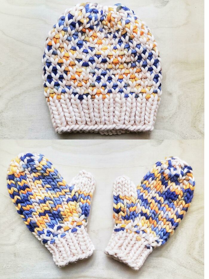 My First Coordinating Hat/Mittens Set!