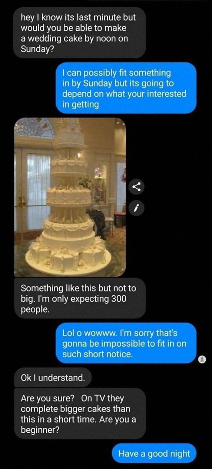 Hey, I Know That I've Given My Wedding No Thought But I Want You Dedicate The Next 48 Hours Of Your Life To It