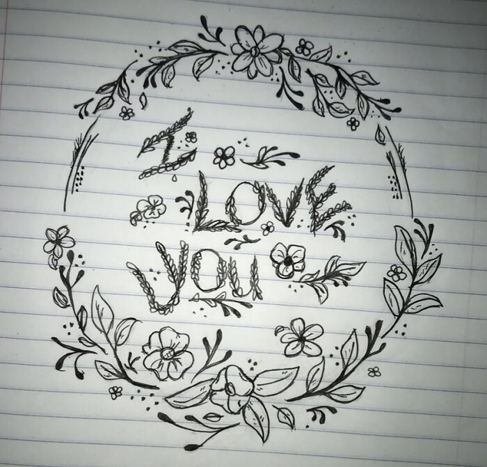 A Little Thing I Drew For My Dad In His Notebook