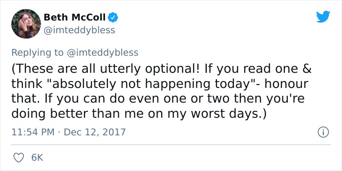 People Are Applauding This Twitter Thread That Lists Actions People Struggling With Their Mental Health Can Take To Feel Better