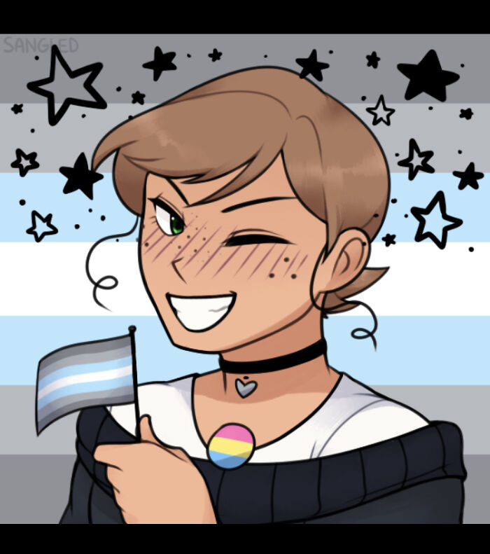 I Made Myself (With Short Hair Since I’m Closeted) Using Picrew