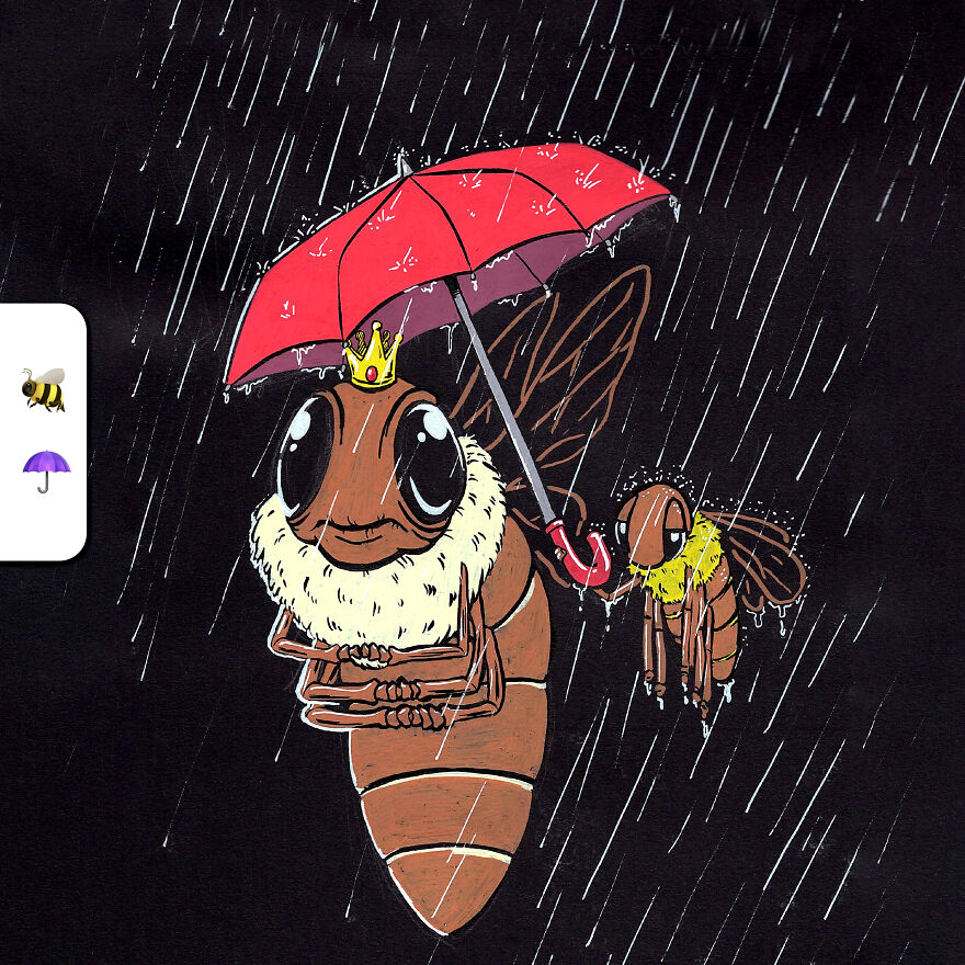 I Asked My Community Combinations Of Emojis To Make Drawings Out Of It And Here Is The Result.